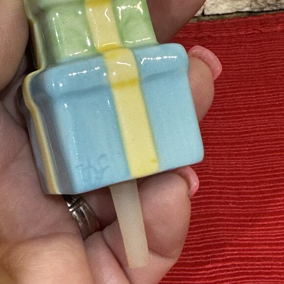 Nora Fleming Retired A21 They're All for You Stack of Presents Platter Decor - Picture 3 of 4